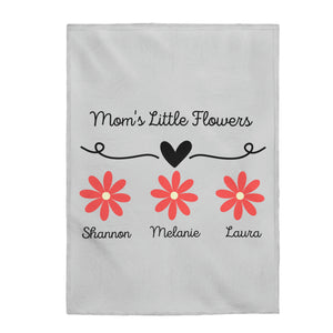 Personalized Mothers Day Gift, Gift for Mom, Blanket for Mom, Mom's Garden, Mom Flowers, Personalized Mom Blanket, Customized Throw Blanket