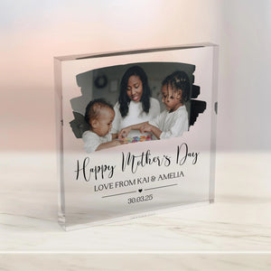 Mother's Day Gift Acrylic Block, Happy Mother's Day Keepsake, Personalised Mum's Mother's Day Present, Gift for Mum, Mummy, Mommy, Mom