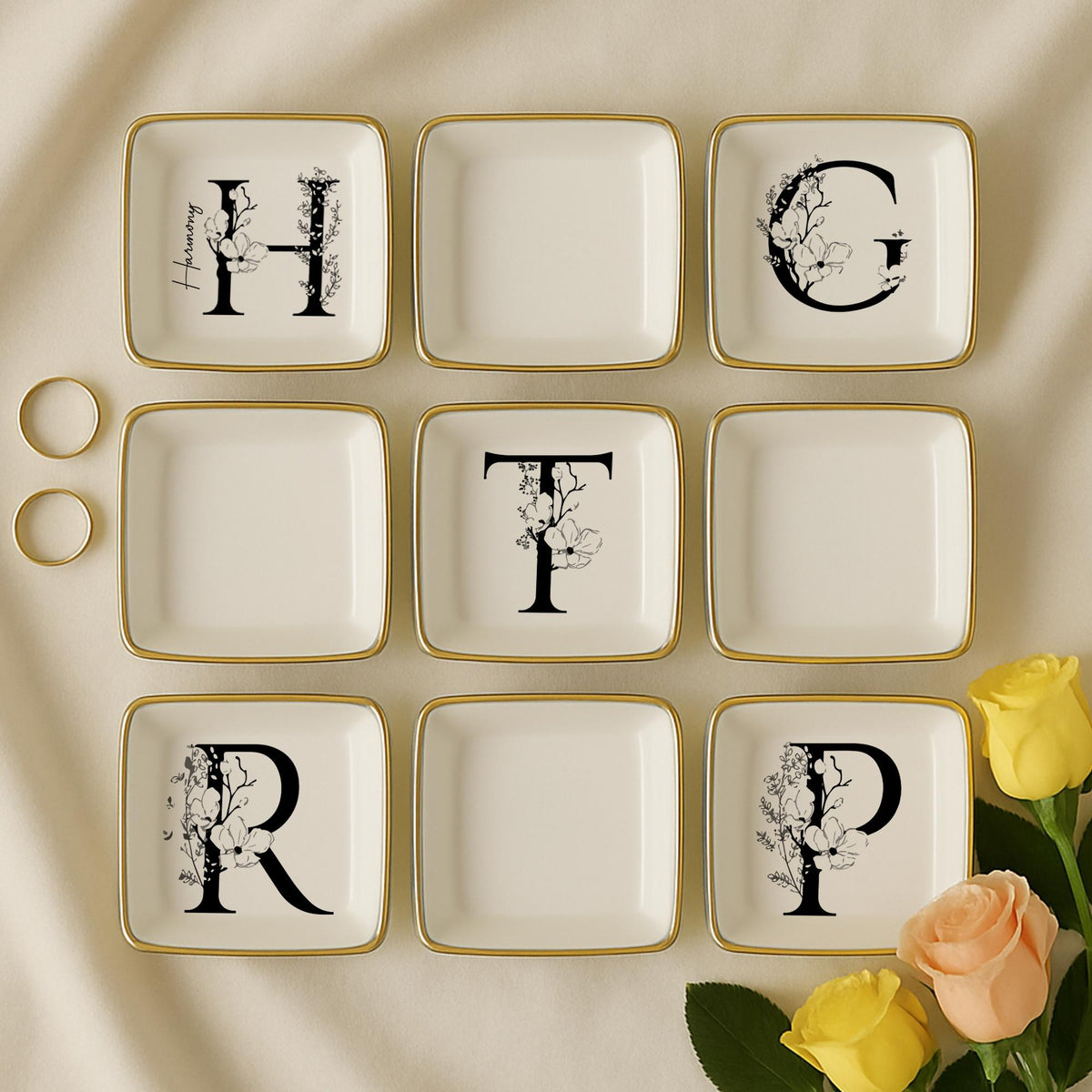 Personalized Ring Dish Wedding Gift for Couple Custom Jewelry Tray Engagement Ring Holder Bride Gift Anniversary Keepsake