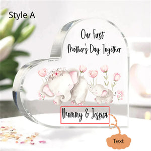 Our First Mother's Day Together Acrylic Keepsake Block Gift for New Mum, 1st Mothers Day Gift, Mother's Day, New Born Gift