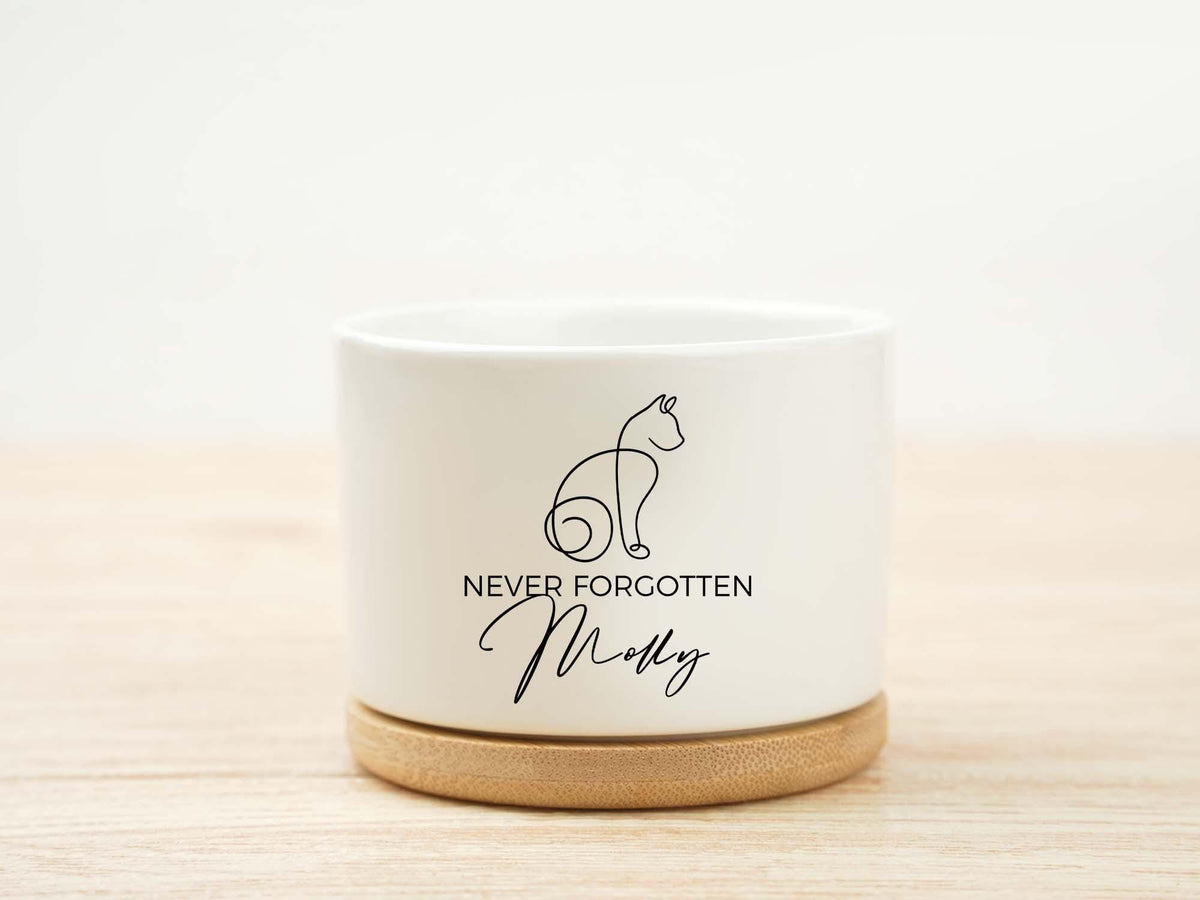 Cat Memorial Gift, Remembrance Gift, Pet Memorial Gift, Loss of Pet, Loss of Cat, Custom Flower Pot, Never Forgotten, Memorial Planter