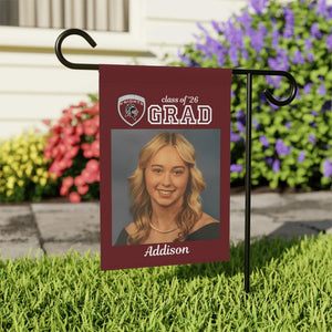 Class of 2026 Graduation Garden Flag with Photo | Custom Senior Yard Flag | Personalized Grad Banner | High School Senior Photo Flag