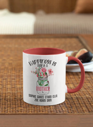 Personalized Mother s Day Mug with Custom Names, Floral Design Coffee Mug for Mom, Unique Mom Gift, Custom Mom Cup, Mother s Day Gift Idea from Kids