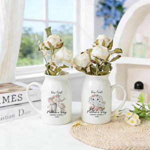 Personalized Our First Mother's Day Vase - Gift for New Mom/Mama/Mum/Mummy, Handcrafted Ceramic Keepsake, The Perfect Surprise Gift for Her