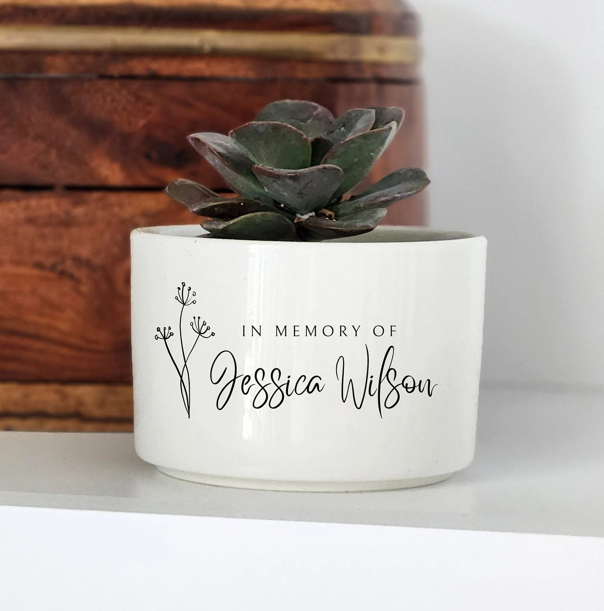 Memorial Gift, Celebration of Life, Personalized Condolences Gift, Memorial Planter, Gift for Grieving, Sorry For Your Loss, Succulent Pot