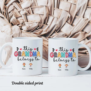 This Grandma Belongs To Mug Personalised Grandma Mug with Grandkids Names Custom Grandma Gift Grandma Gift from Grandkids