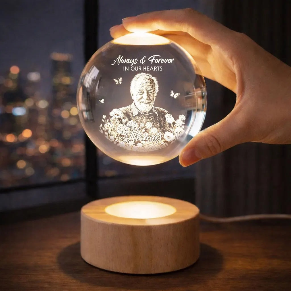 Custom Photo Memorial Night Light, Mom Remembrance Gift, Sympathy Gift, Dad Memorial Picture Gift, Mom Loss Night Light, Loss of Father Gift