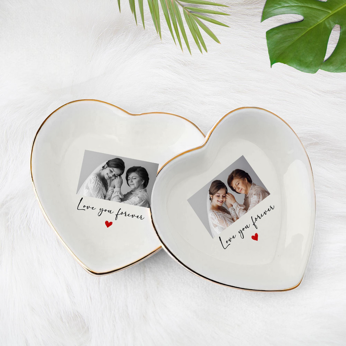 Personalized Mom Photo Jewelry Dish: Ceramic Trinket Tray Gift for Mom, Mom Gift from Daughter, Thank You Mom,Mom Jewelry Dish,Birthday Gift