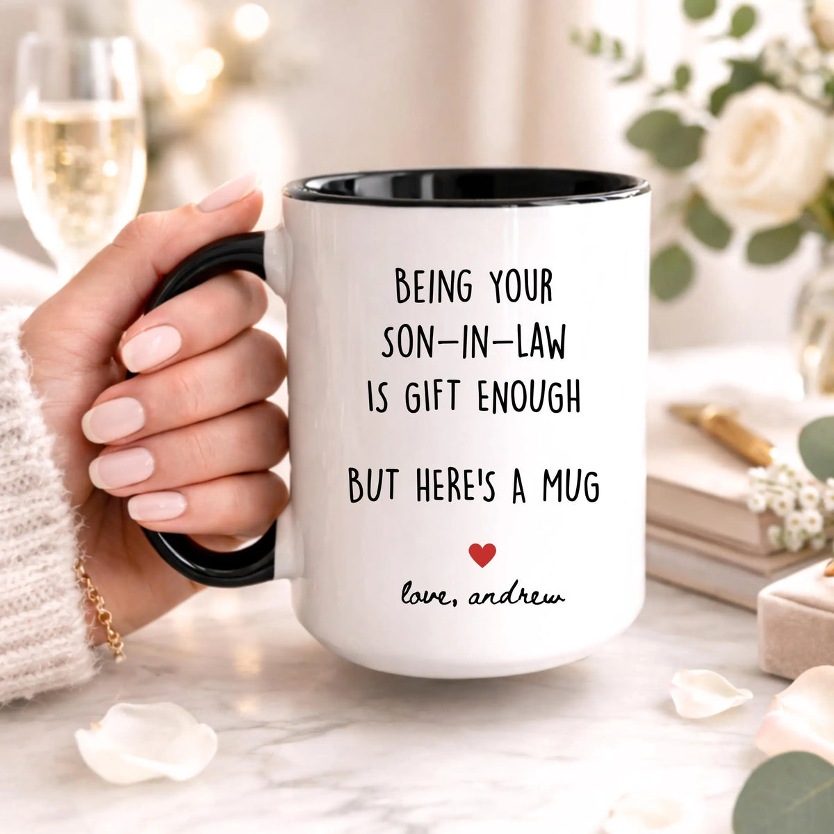 Son In Law Mug | Mother s Day Gift From Son In Law | Funny Mom Coffee Mug | Personalized Custom Name Mug | Gift For Mother Mama Mommy