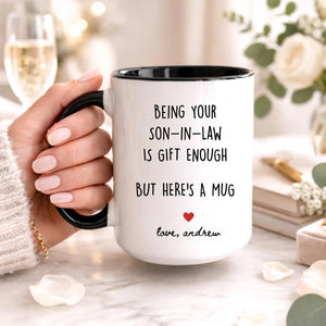 Son In Law Mug | Mother s Day Gift From Son In Law | Funny Mom Coffee Mug | Personalized Custom Name Mug | Gift For Mother Mama Mommy