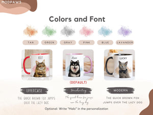 Custom Watercolor Dog or Cat Mug Using Pet Photo + Name Custom Pet Mug Coffee Cup Personalized Pet Dog Mug Personalized Cat Dad Mug New Mug