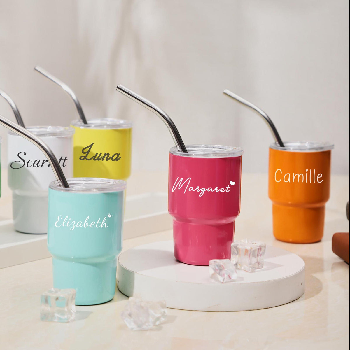 Personalized Mini Tumbler, Mini Shot Cup, Bridesmaid Gift, Custom 3oz Party Tumbler, Wedding Gifts, Bachelorette Party Girls Trip Group Gift