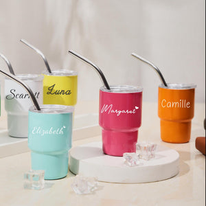 Personalized Mini Tumbler, Mini Shot Cup, Bridesmaid Gift, Custom 3oz Party Tumbler, Wedding Gifts, Bachelorette Party Girls Trip Group Gift