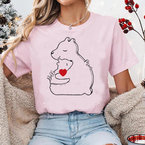 Personalized Mom and Baby Bear Shirt, Bear Mom Shirt First Mothers Day Gifts, New Mom Gifts, Daughters First Mothers Day, Cute Mom Shirt