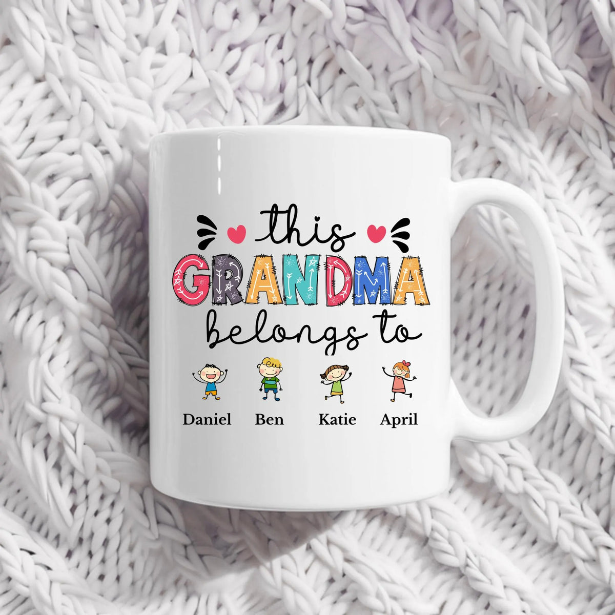 This Grandma Belongs To Mug Personalised Grandma Mug with Grandkids Names Custom Grandma Gift Grandma Gift from Grandkids