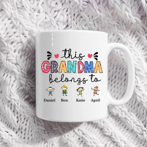 This Grandma Belongs To Mug Personalised Grandma Mug with Grandkids Names Custom Grandma Gift Grandma Gift from Grandkids