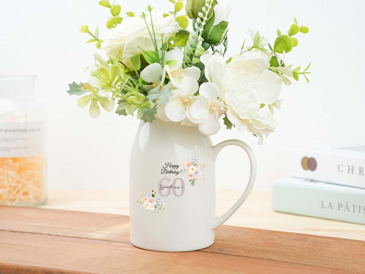 Birthday Gift for Mum, Gift for Nanna, Personalised If nanny's were flowers, Jug Vase, Gift for Mum, Gift for Mom, Grandma, Gift for Her