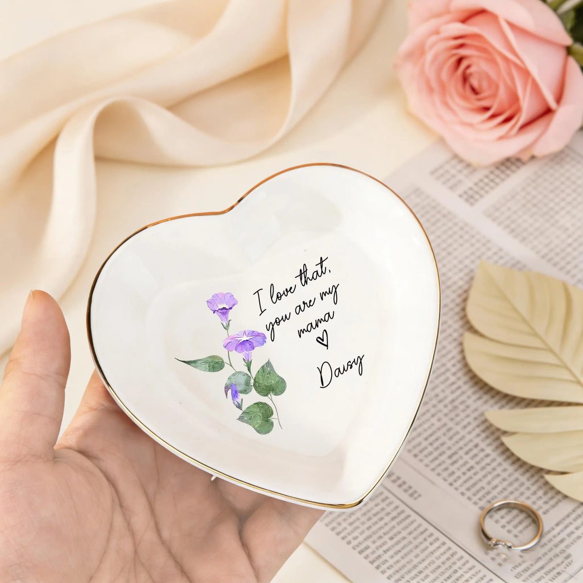 Custom Jewelry Dish For Mama, Unique Gift To Mother, Kids Name Trinket Dish, Gifts for Mum/Grandma/Nana, Mothers Day Gifts