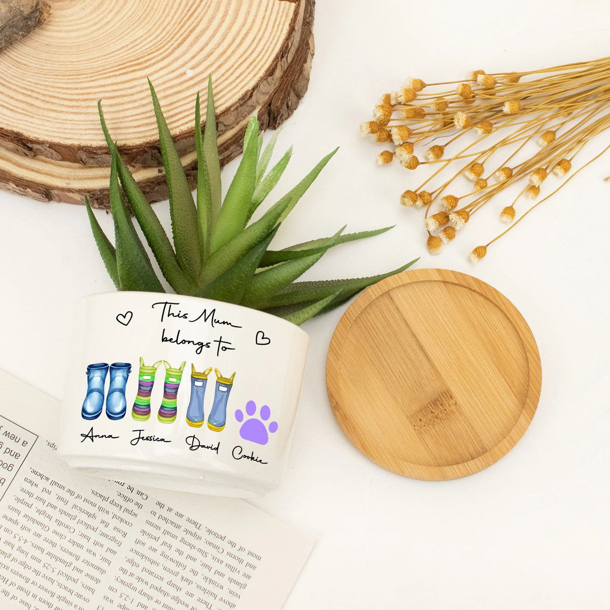 This Mum Belongs To Mini Plant Pot, Gift for Mom, Home Decor Nanny Gifts, Outdoor Planter,Birthday Gift,Family Gift, Gift from Grandkids