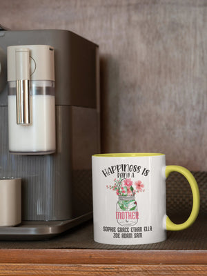Personalized Mother s Day Mug with Custom Names, Floral Design Coffee Mug for Mom, Unique Mom Gift, Custom Mom Cup, Mother s Day Gift Idea from Kids