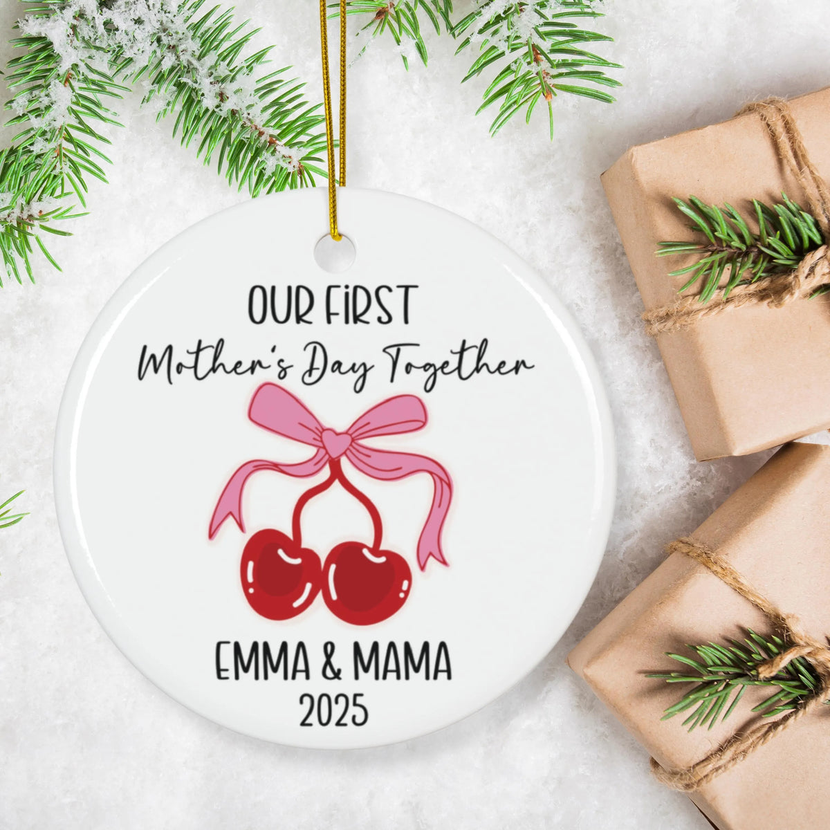 First Mothers Day Together Ornament Personalized Gift for New Mom Custom Present from Baby Gift for Mom Personalised Mother's Day Keepsake
