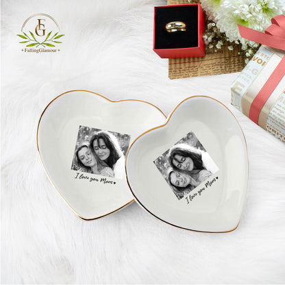 Personalized Grandma Photo Jewelry Dish: Ceramic Trinket Tray Gift for Grandma, Grandma Gifts, Nana Gift, Gift For Mom,Thank You Mom Grandma