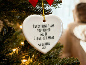Mothers Day Gift, Mom Ornament,Personalized Gift For Mom,Personalized Mothers Day Ornament,Mom Birthday,I Love You Mom Gift,Ceramic Ornament