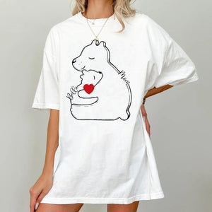Personalized Mom and Baby Bear Shirt, Bear Mom Shirt First Mothers Day Gifts, New Mom Gifts, Daughters First Mothers Day, Cute Mom Shirt