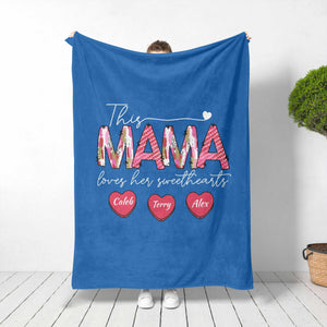 Personalized Mama Blanket With Kids Names: Sentimental Mom Gift For Mother's Day, Best Gift For Mother