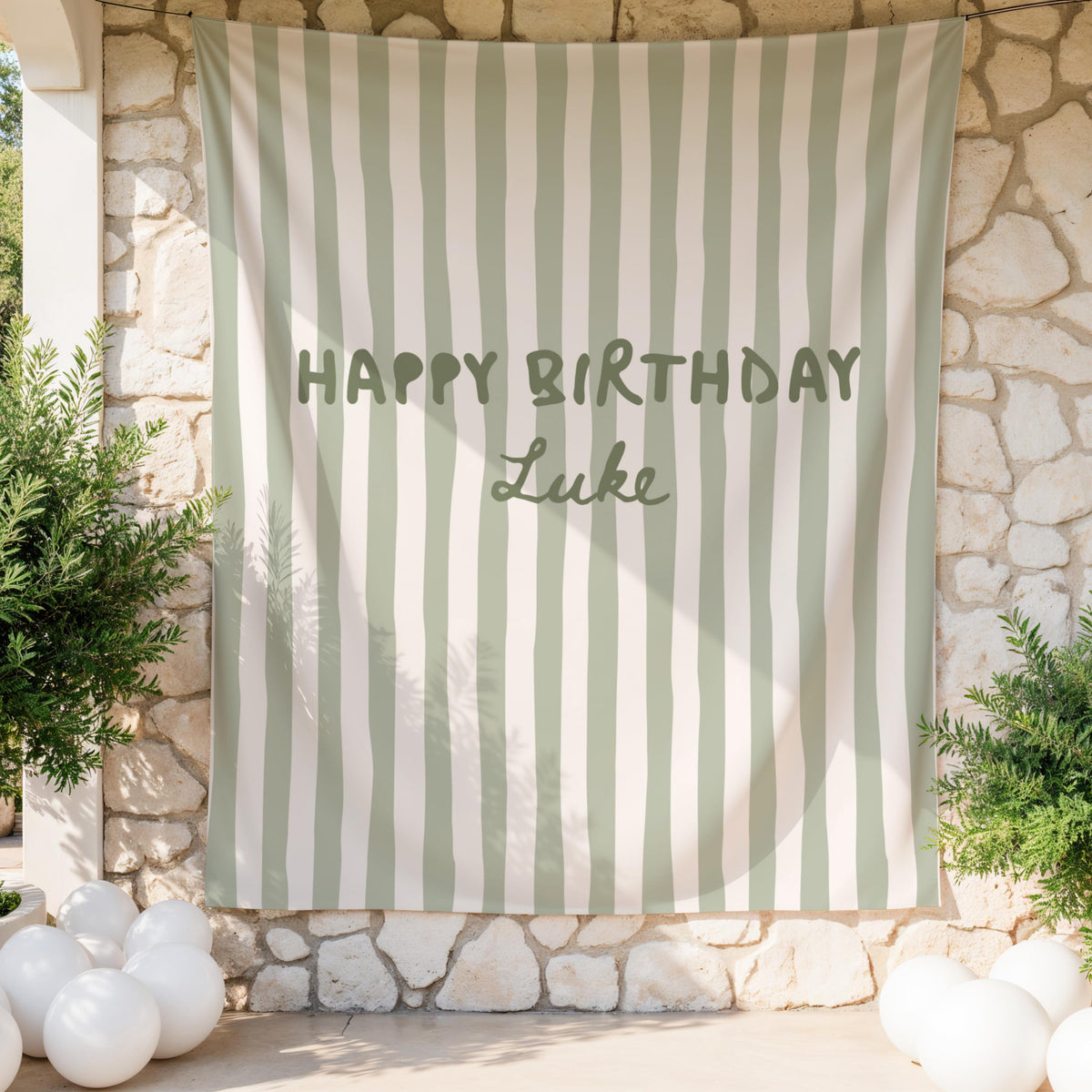 Happy Birthday Banner Personalized 1st Birthday Party Backdrop