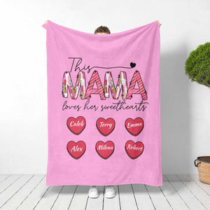 Personalized Mama Blanket With Kids Names: Sentimental Mom Gift For Mother's Day, Best Gift For Mother