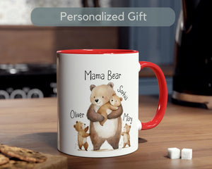 Personalized Mama Bear Mug Gift Custom Mother's Day Gift Mom Mug Momma Bear and Cub Mug Unique Gift for Mom Custom Mug Mom Birthday Gift Mug