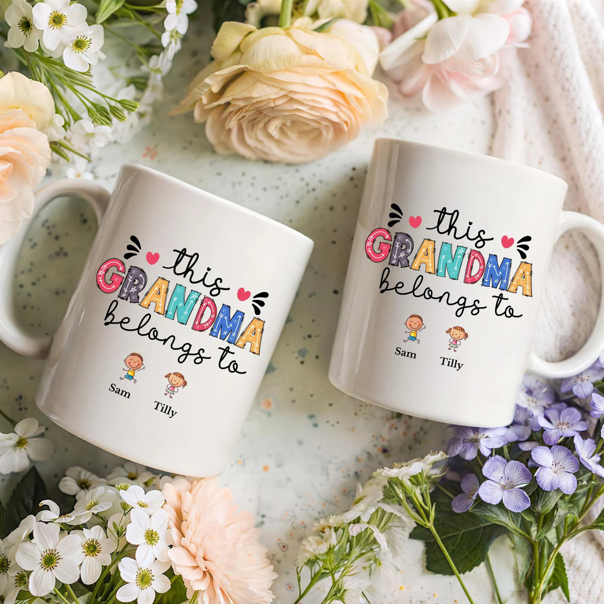 This Grandma Belongs To Mug Personalised Grandma Mug with Grandkids Names Custom Grandma Gift Grandma Gift from Grandkids