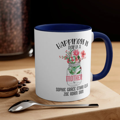 Personalized Mother s Day Mug with Custom Names, Floral Design Coffee Mug for Mom, Unique Mom Gift, Custom Mom Cup, Mother s Day Gift Idea from Kids