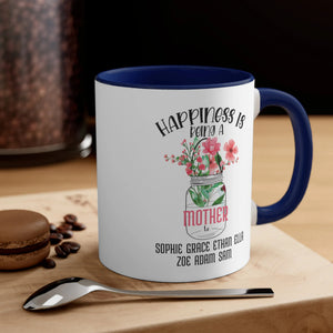 Personalized Mother s Day Mug with Custom Names, Floral Design Coffee Mug for Mom, Unique Mom Gift, Custom Mom Cup, Mother s Day Gift Idea from Kids