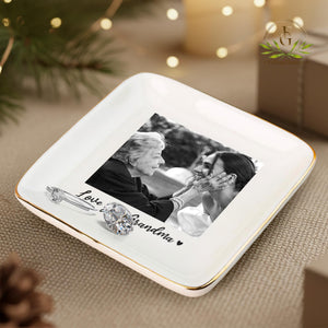 Personalized Grandma Photo Jewelry Dish: Ceramic Trinket Tray Gift for Grandma, Grandma Gifts, Nana Gift, Gift For Mom,Thank You Mom Grandma