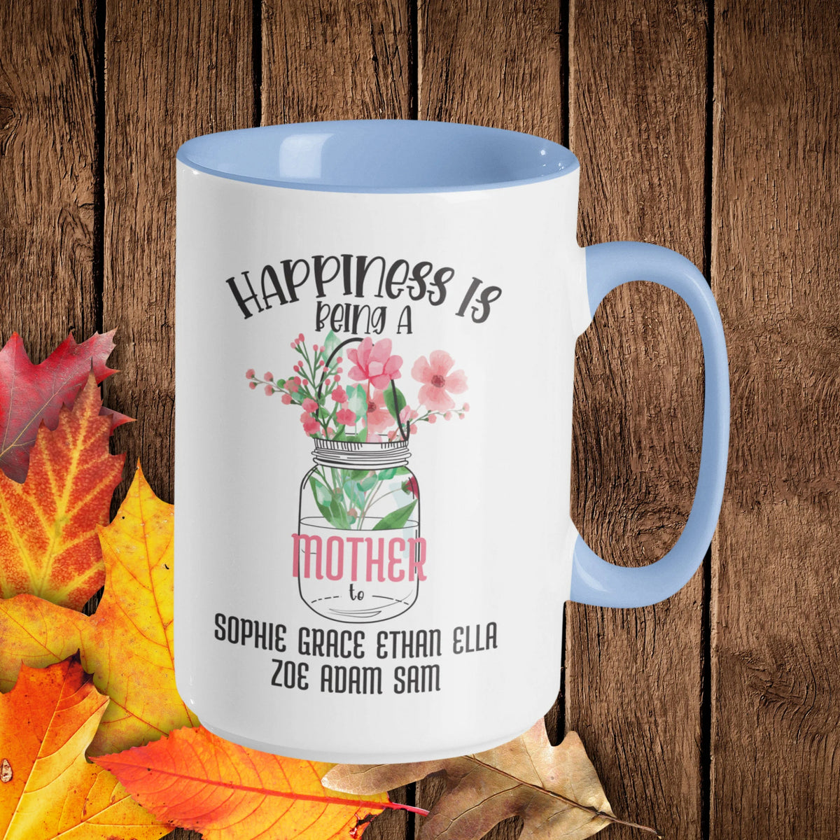 Personalized Mother s Day Mug with Custom Names, Floral Design Coffee Mug for Mom, Unique Mom Gift, Custom Mom Cup, Mother s Day Gift Idea from Kids
