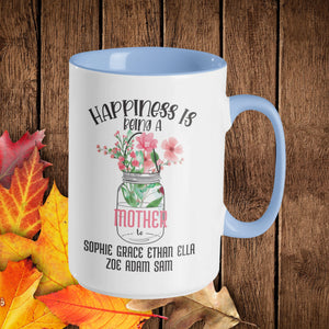 Personalized Mother s Day Mug with Custom Names, Floral Design Coffee Mug for Mom, Unique Mom Gift, Custom Mom Cup, Mother s Day Gift Idea from Kids