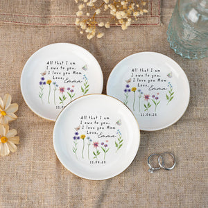 Unique Mothers Jewelry Dish,Custom Moms Gifts, Mama Gifts, Birthday Gifts, Mothers Gifts from Daughter, Mothers Day Gifts,Gifts for Mom