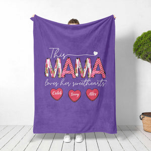 Personalized Mama Blanket With Kids Names: Sentimental Mom Gift For Mother's Day, Best Gift For Mother