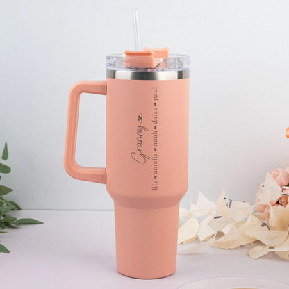 Personalized 40oz Tumbler Gifts for Grandma, Custom Kid's Names Engraved Cup, Mother's Day Gifts for Nana, Mimi From Grandchildren