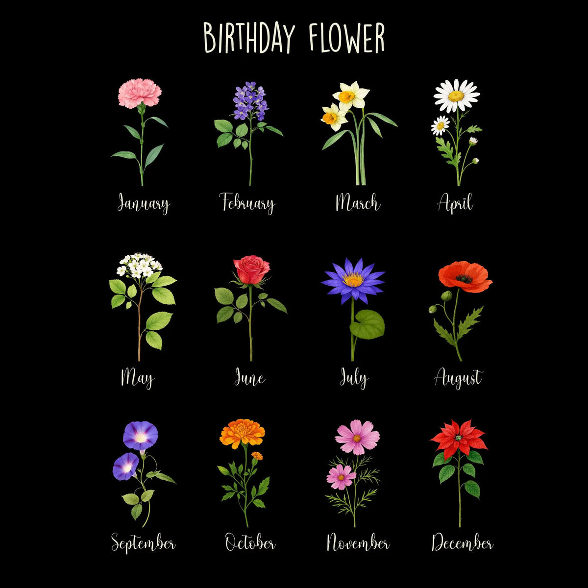 Personalized Flower Garden Acrylic Night Light: Engraved Baby Name Gift, Christmas gift, Gift For Mother