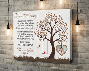 First Mother's Day Gift, New Mom Gift, Dear Mommy 1st Mother's Day Gift from Baby, First Time Mom Wall Art Canvas Ready to Hang