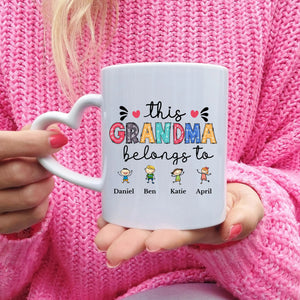 This Grandma Belongs To Mug Personalised Grandma Mug with Grandkids Names Custom Grandma Gift Grandma Gift from Grandkids