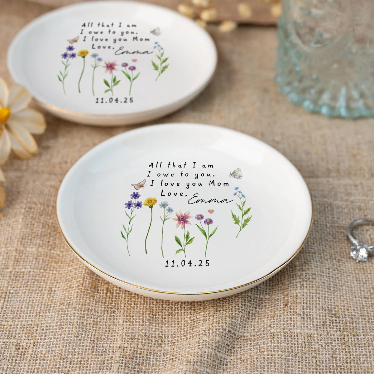 Unique Mothers Jewelry Dish,Custom Moms Gifts, Mama Gifts, Birthday Gifts, Mothers Gifts from Daughter, Mothers Day Gifts,Gifts for Mom