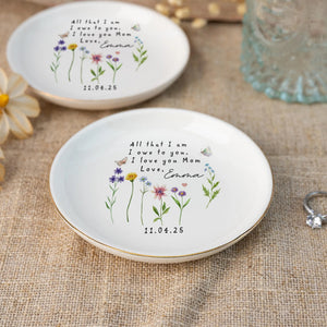 Unique Mothers Jewelry Dish,Custom Moms Gifts, Mama Gifts, Birthday Gifts, Mothers Gifts from Daughter, Mothers Day Gifts,Gifts for Mom