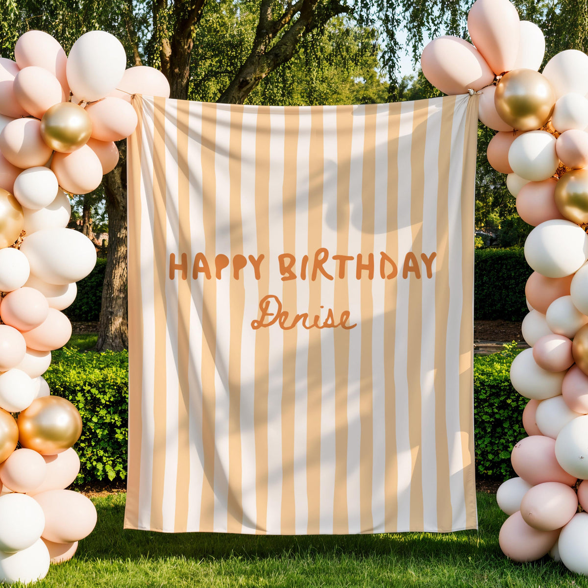 Happy Birthday Banner Personalized 1st Birthday Party Backdrop