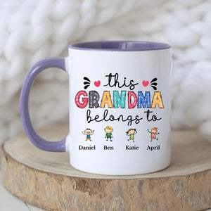 This Grandma Belongs To Mug Personalised Grandma Mug with Grandkids Names Custom Grandma Gift Grandma Gift from Grandkids