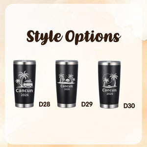 Personalized 20 oz Tumbler,Girls trip Mug,Stainless Steel Name Tumbler with straw,Custom Travel Mug,Laser Engraved Cups,Custom Beach Tumbler