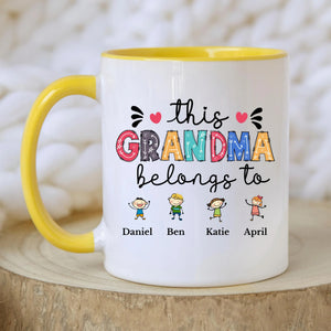 This Grandma Belongs To Mug Personalised Grandma Mug with Grandkids Names Custom Grandma Gift Grandma Gift from Grandkids